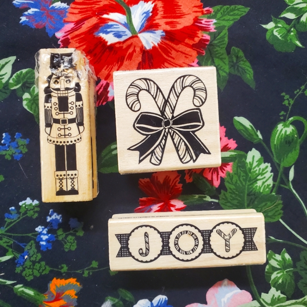CRAFT SMART Bundle of Three Christmas Rubber Stamps